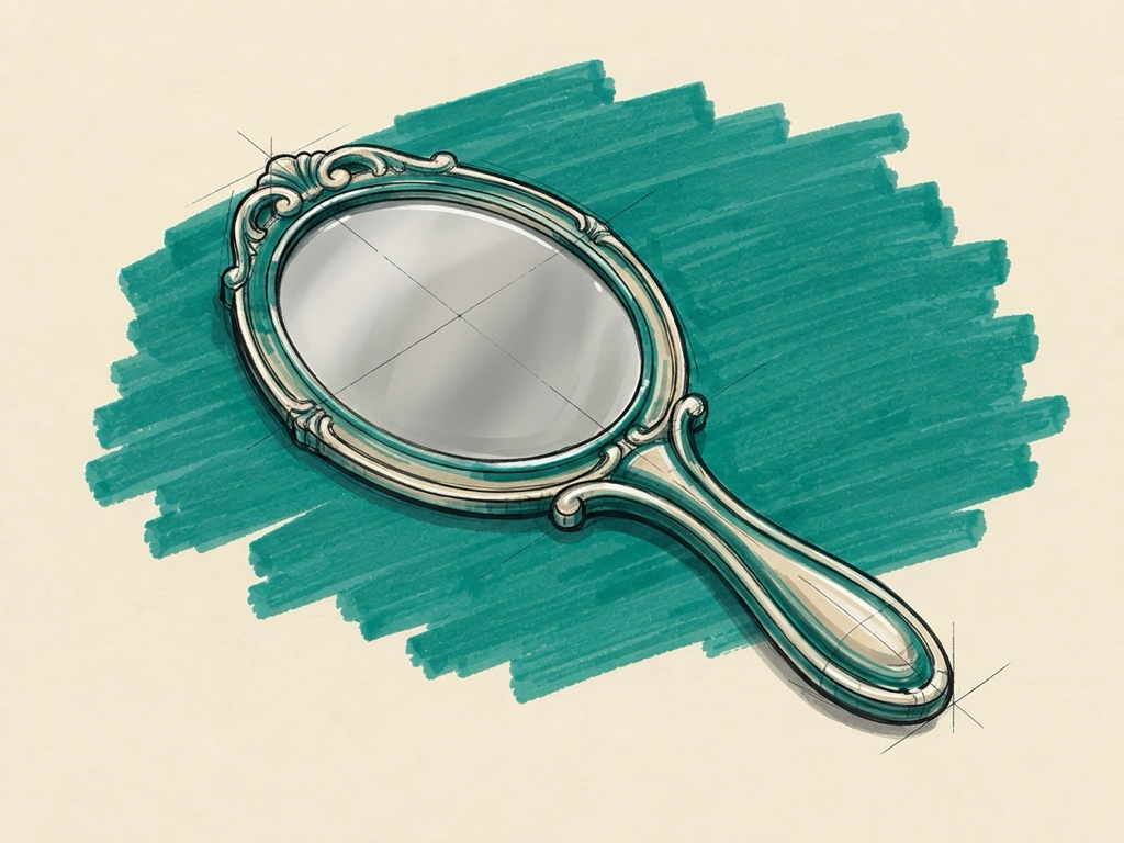 Marker sketch on a teal swatch for med spa practices