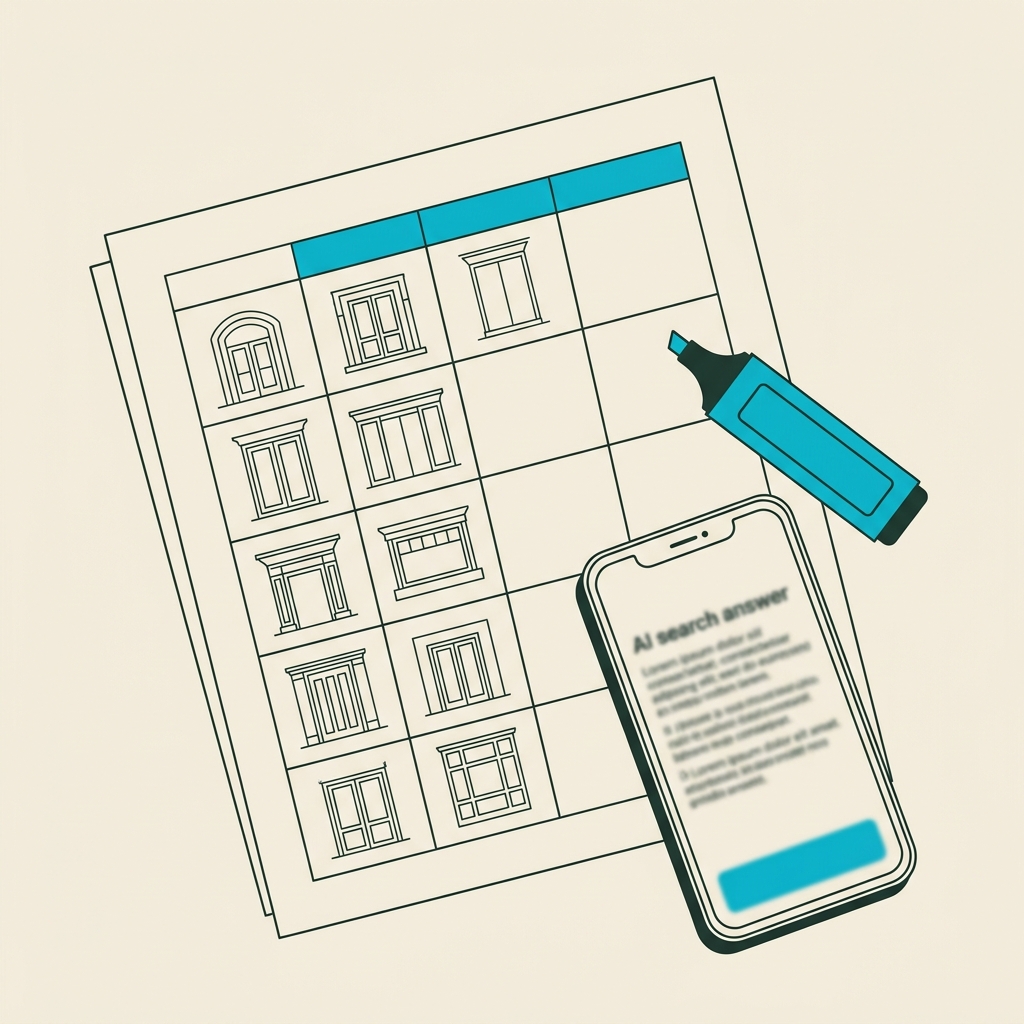 Line illustration of a B2B SaaS product dashboard