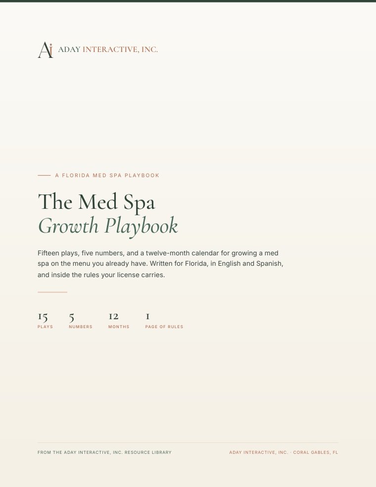 Cover of The Med Spa Growth Playbook