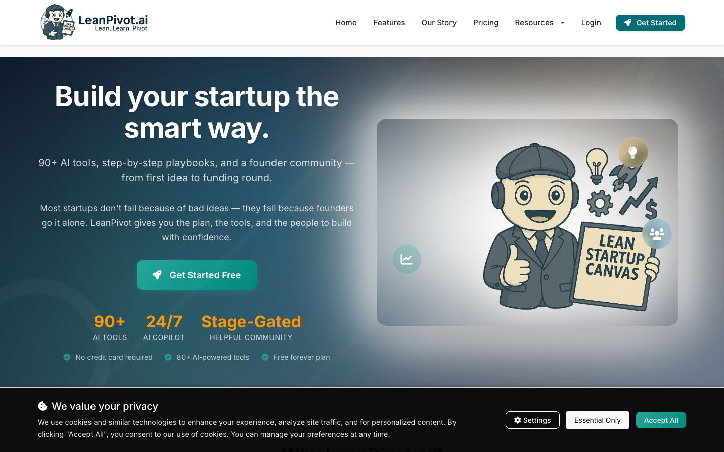 LeanPivot.ai hero screenshot