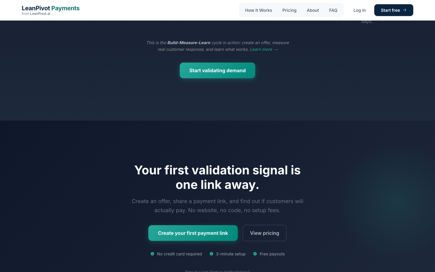 LeanPivot Payments lower screenshot