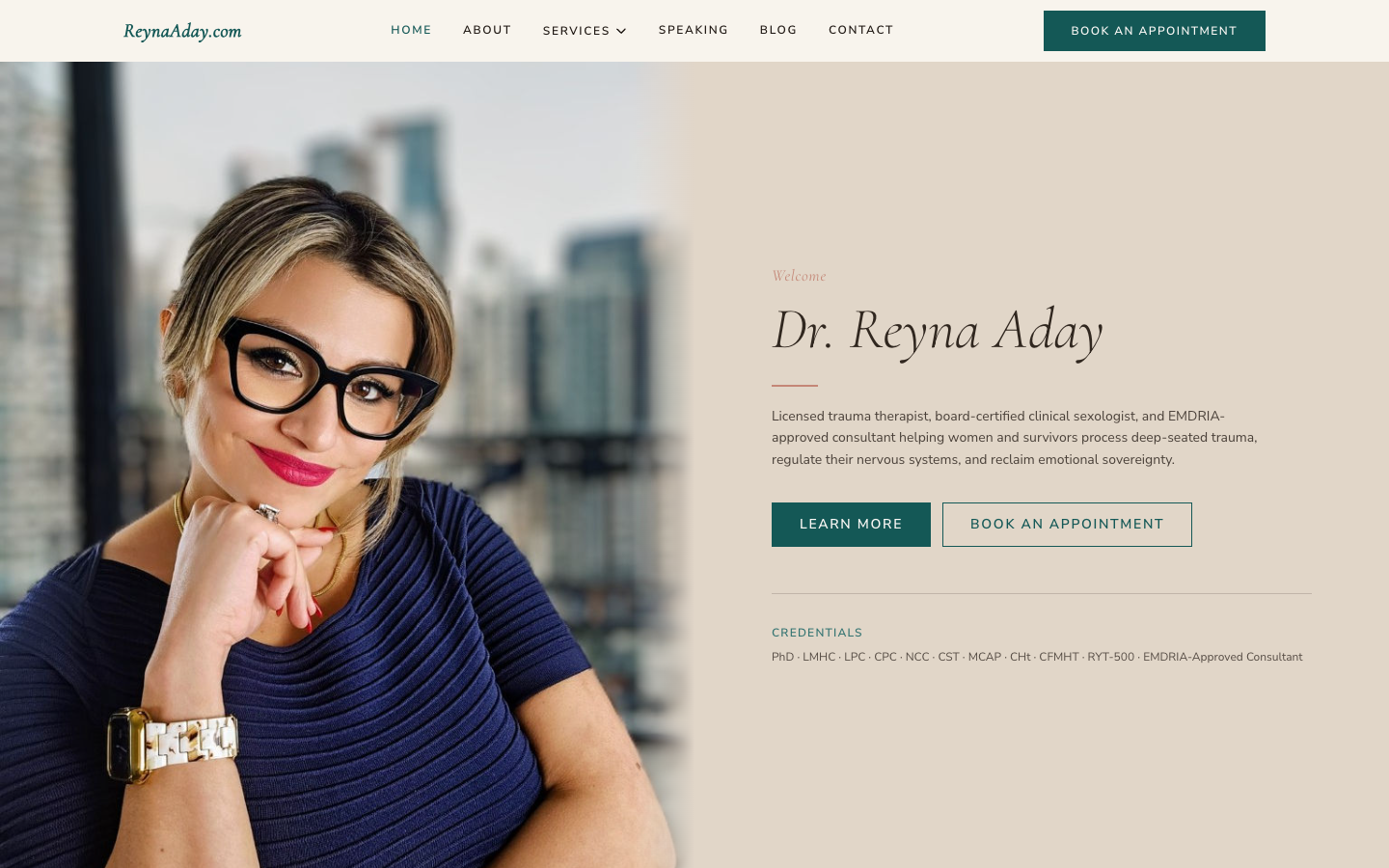 Dr. Reyna Aday hero screenshot